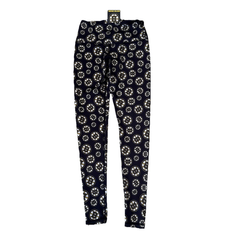 Nicole Miller Boston Bruins Black Leggings